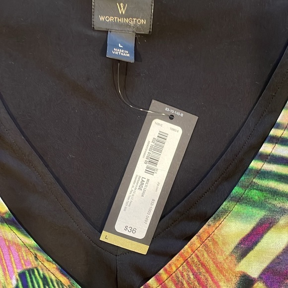 NWT Worthington women’s size L double layer floral tank - Picture 2 of 4